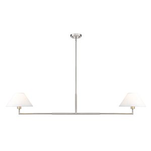 Z-Lite Leila Brushed Nickel 2-Light Linear Chandelier