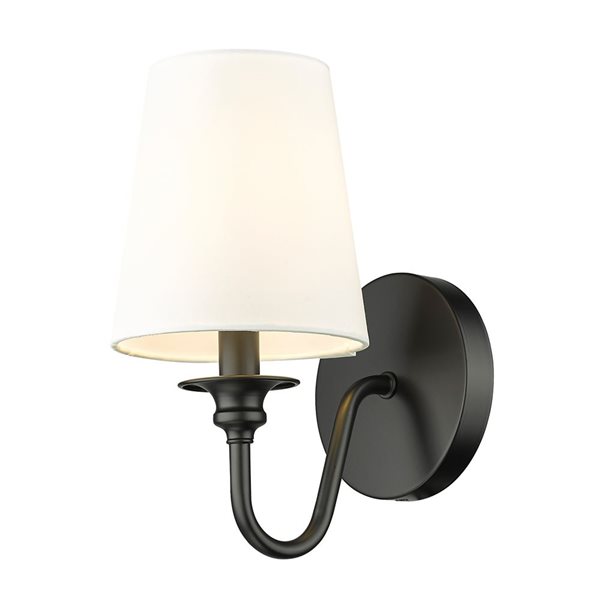 Z-Lite Gianna 5.5-in Matte Black 1-Light Wall Sconce