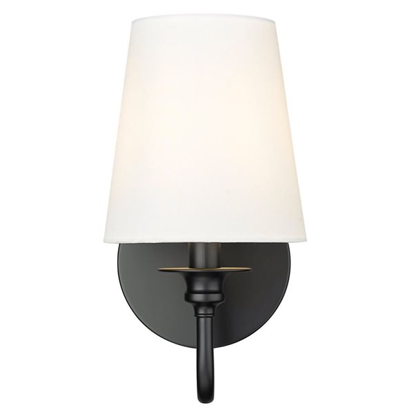 Z-Lite Gianna 5.5-in Matte Black 1-Light Wall Sconce