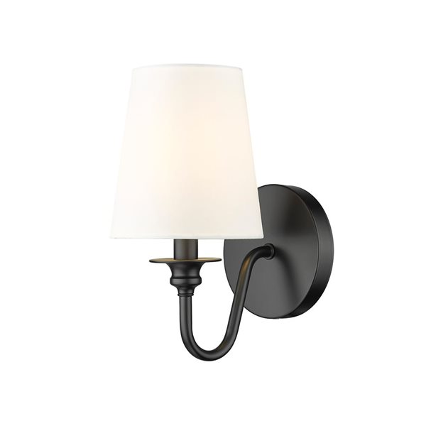 Z-Lite Gianna 5.5-in Matte Black 1-Light Wall Sconce