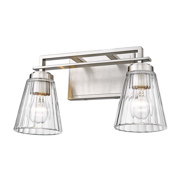 Z-Lite Lyna 16-inBrushed Nickel 2-Light Vanity Light