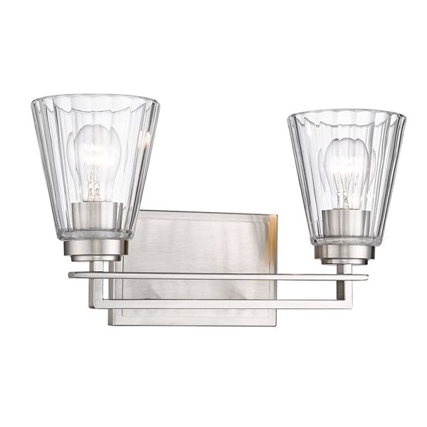 Z-Lite Lyna 16-inBrushed Nickel 2-Light Vanity Light