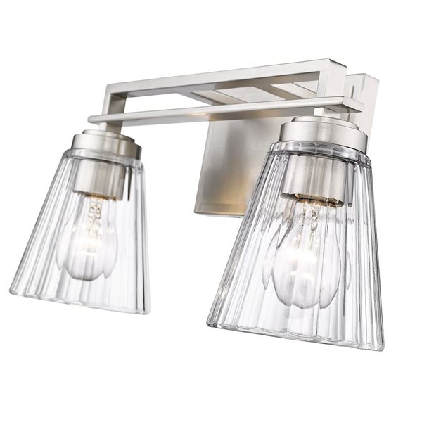 Z-Lite Lyna 16-inBrushed Nickel 2-Light Vanity Light