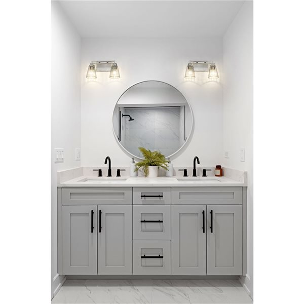 Z-Lite Lyna 16-inBrushed Nickel 2-Light Vanity Light