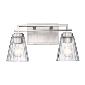 Z-Lite Lyna 16-inBrushed Nickel 2-Light Vanity Light