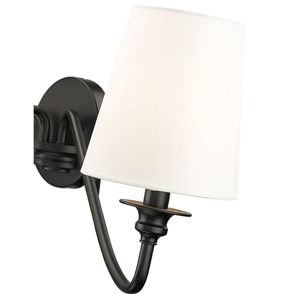 Z-Lite Gianna 32-in Matte Black 3-Light Wall Sconce