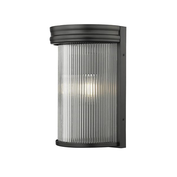 Z-Lite Carnaby 8-in Matte Black 2-Light Wall Sconce