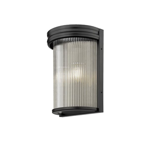 Z-Lite Carnaby 8-in Matte Black 2-Light Wall Sconce