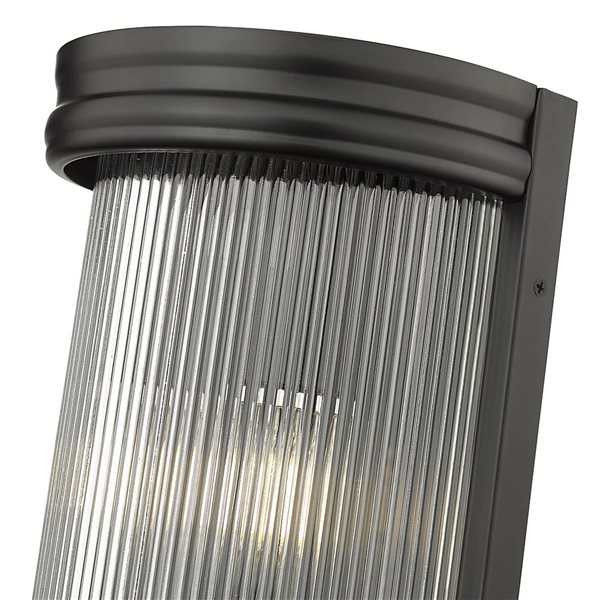 Z-Lite Carnaby 8-in Matte Black 2-Light Wall Sconce