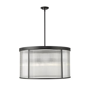 Z-Lite Carnaby Matte Black 9-Light Shaded Chandelier