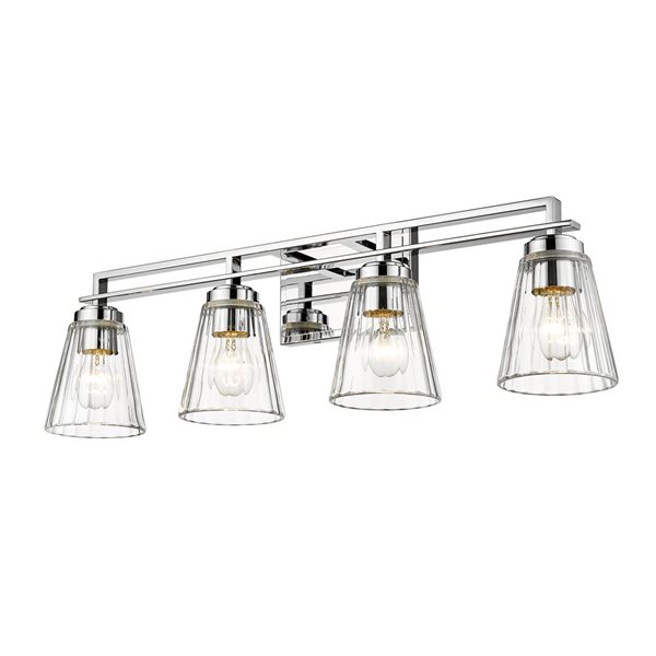 Z-Lite Lyna 30.5-in Chrome  4-Light Vanity Light