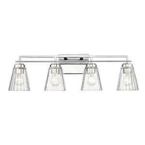 Z-Lite Lyna 30.5-in Chrome  4-Light Vanity Light