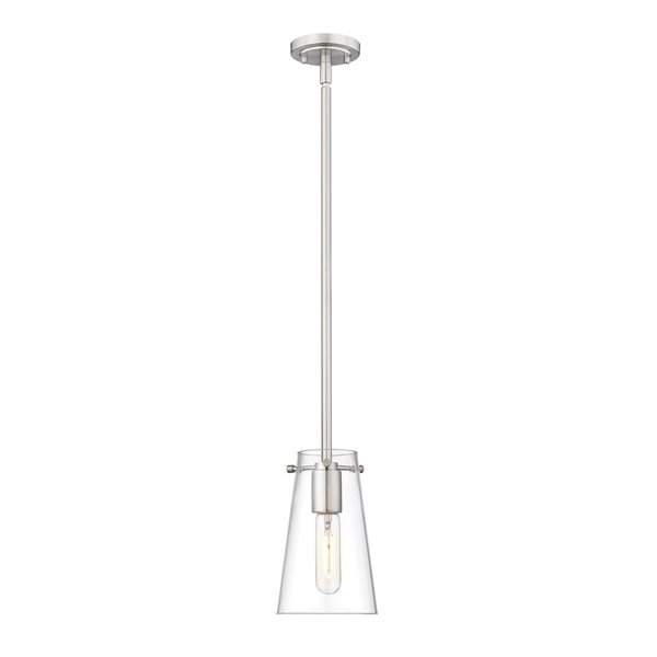 Z-Lite Kira Brushed Nickel 1-Light Cylinder Pendant Light