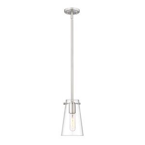 Z-Lite Kira Brushed Nickel 1-Light Cylinder Pendant Light