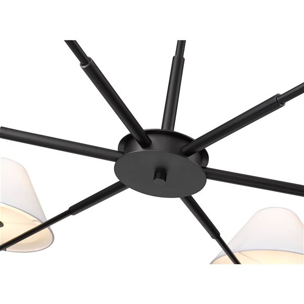 Z-Lite Leila 63-in Matte Black 6-Light Linear Chandelier