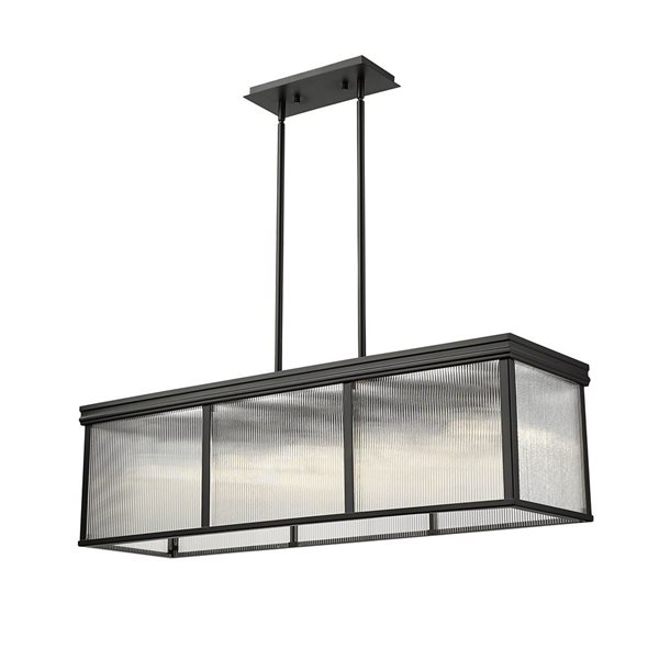 Z-Lite Carnaby Matte Black 10-Light Linear Pendant Light