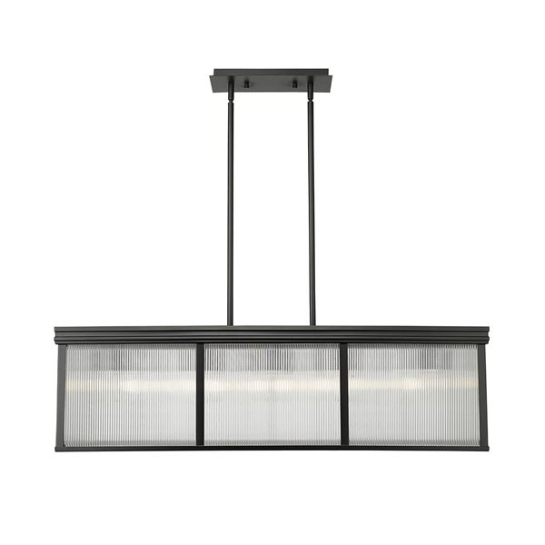 Z-Lite Carnaby Matte Black 10-Light Linear Pendant Light