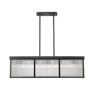 Z-Lite Carnaby Matte Black 10-Light Linear Pendant Light