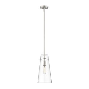 Z-Lite Kira Brushed Nickel 1-Light Cylinder Pendant Light