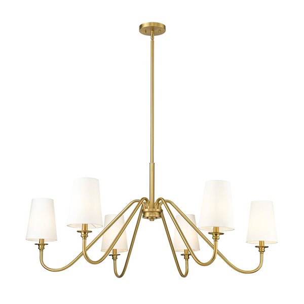 Z-Lite Gianna 46.25-in Modern Gold 6-Light Tiered Chandelier