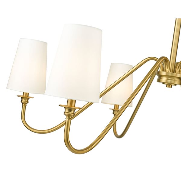 Z-Lite Gianna 46.25-in Modern Gold 6-Light Tiered Chandelier