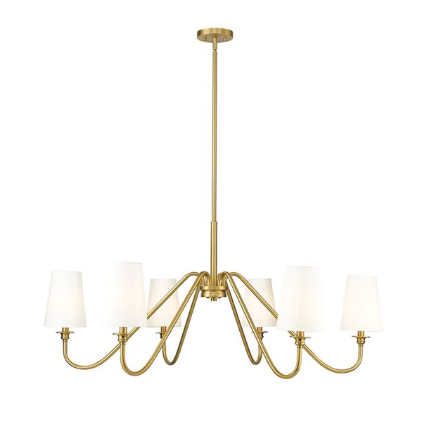 Z-Lite Gianna 46.25-in Modern Gold 6-Light Tiered Chandelier