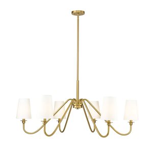 Z-Lite Gianna 46.25-in Modern Gold 6-Light Tiered Chandelier