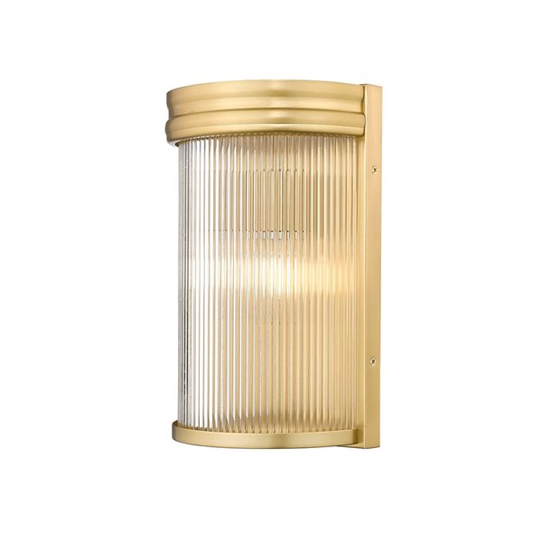 Z-Lite Carnaby 8-in Modern Gold 2-Light Wall Sconce