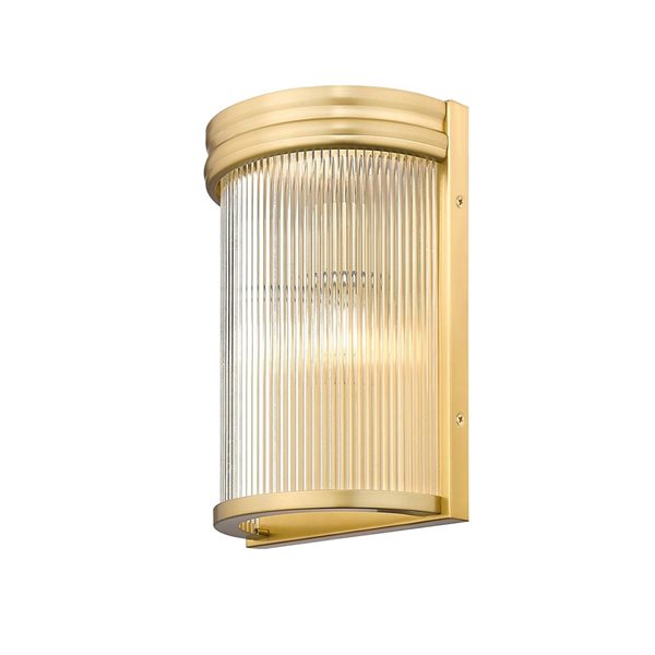 Z-Lite Carnaby 8-in Modern Gold 2-Light Wall Sconce