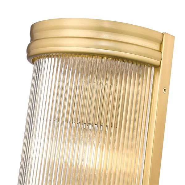 Z-Lite Carnaby 8-in Modern Gold 2-Light Wall Sconce