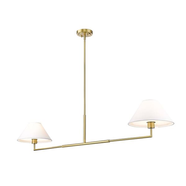 Z-Lite Leila Luxe Gold 2-Light Linear Chandelier