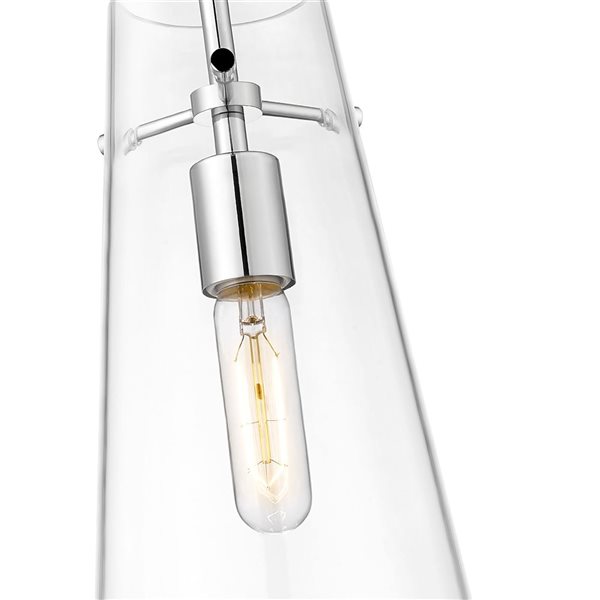 Z-Lite Kira Chrome 1-Light Cylinder Pendant Light