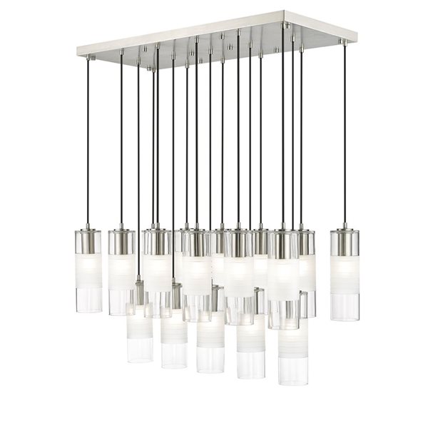 Z-Lite Alton Brushed Nickel 17-Light Linear Chandelier