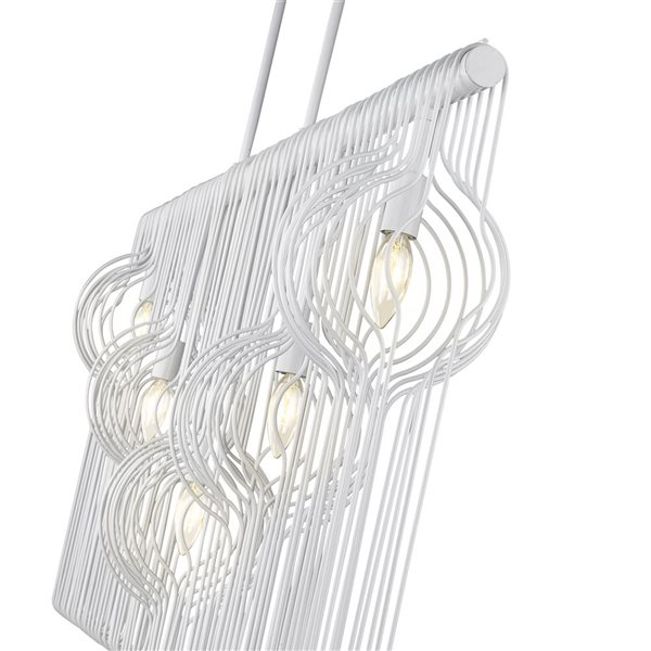 Z-Lite Contour White 5-Light Linear Chandelier