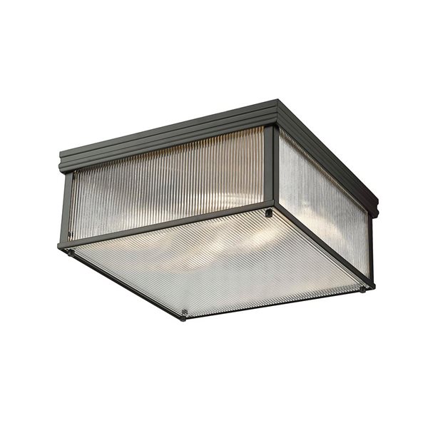 Z-Lite Carnaby 18-in Matte Black 4-Light Square Flush-Mount Light