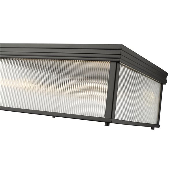 Z-Lite Carnaby 18-in Matte Black 4-Light Square Flush-Mount Light