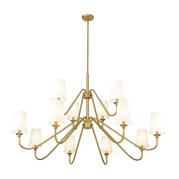 Z-Lite Gianna Modern Gold 12-Light Tiered Chandelier