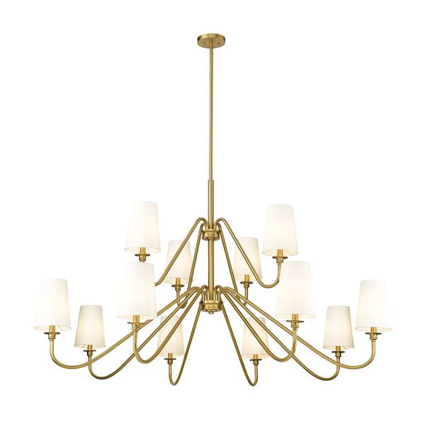 Z-Lite Gianna Modern Gold 12-Light Tiered Chandelier