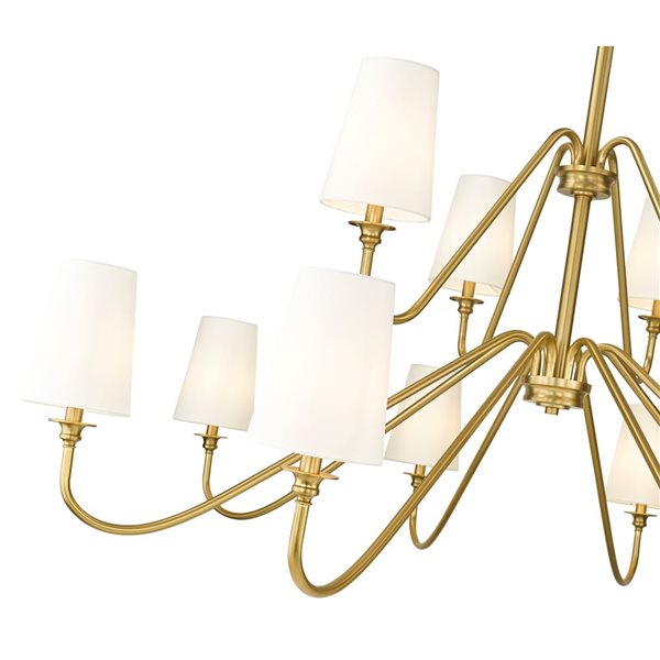 Z-Lite Gianna Modern Gold 12-Light Tiered Chandelier