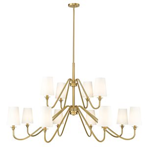 Z-Lite Gianna Modern Gold 12-Light Tiered Chandelier