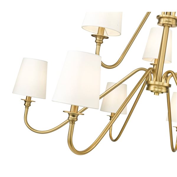 Z-Lite Gianna 46-in Modern Gold 9-Light Tiered Chandelier