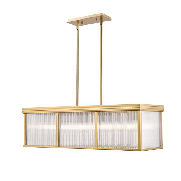 Z-Lite Carnaby Modern Gold 10-Light Linear Pendant Light