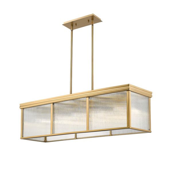 Z-Lite Carnaby Modern Gold 10-Light Linear Pendant Light