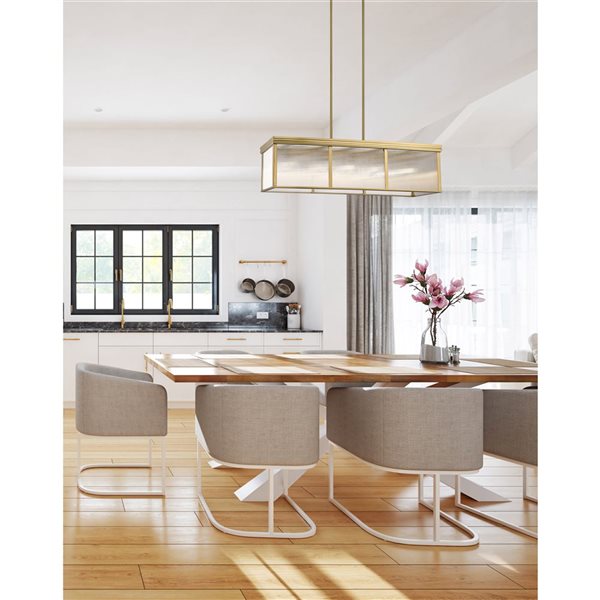 Z-Lite Carnaby Modern Gold 10-Light Linear Pendant Light