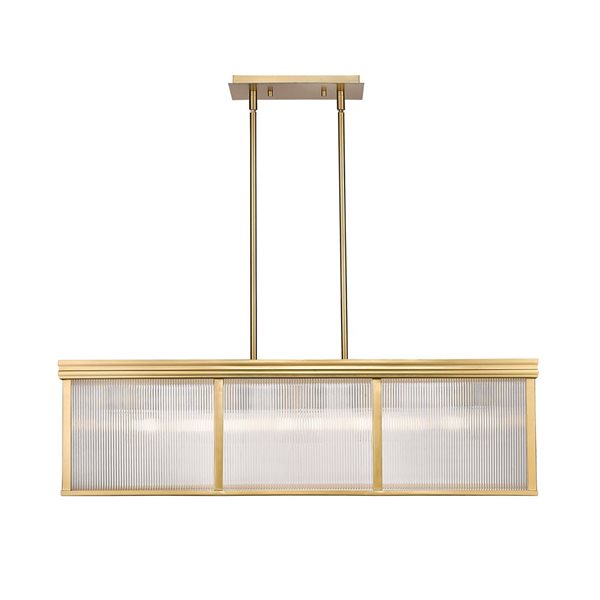 Z-Lite Carnaby Modern Gold 10-Light Linear Pendant Light