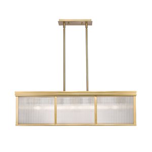 Z-Lite Carnaby Modern Gold 10-Light Linear Pendant Light