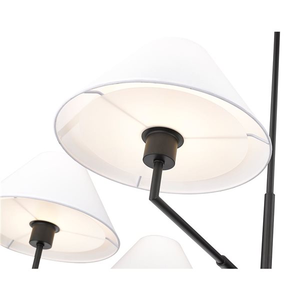 Z-Lite Leila 44-in Matte Black 6-Light Linear Chandelier