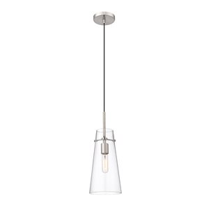 Z-Lite Kira Brushed Nickel 1-Light Cylinder Pendant Light