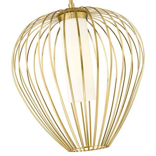 Z-Lite Savanti Modern Gold 1-Light Teardrop Pendant Light