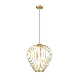 Z-Lite Savanti Modern Gold 1-Light Teardrop Pendant Light